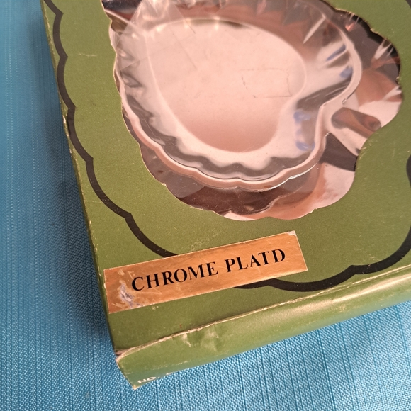 Vintage chrome leaf plate set - Picture 6 of 7